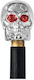 Pegas Valve Cap Skull Csa-c11 2pcs Silver-red
