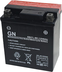 GN EBX7-LBS Μπαταρία Μοτοσυκλέτας YTX7L-BS με Χωρητικότητα 6Ah