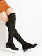 Suede Γυναικείες Μπότες Μαύρες