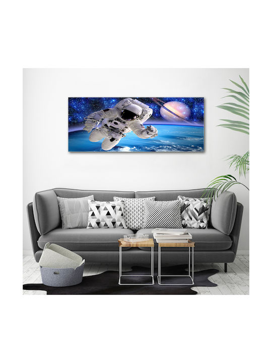 Künstlerisches Gemälde Wand Canvas Moderne Dekoration Astronaut 125x50 cm