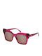 Blumarine Women's Sunglasses with Pink Plastic Frame and Brown Lens