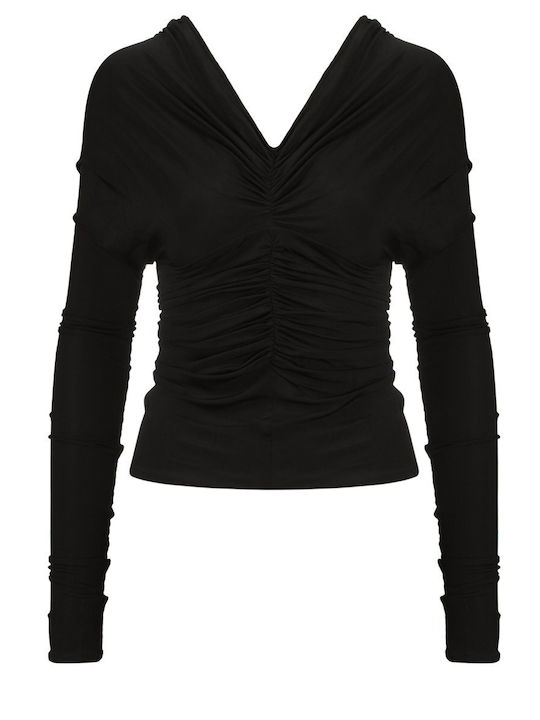 Women's Blouse Long Sleeve Black