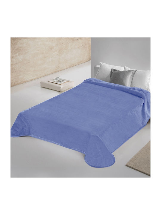 Adam Home 700 Κουβέρτα Βελουτέ Μονή 160x220εκ. Μπλε