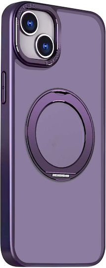 Jaym Magsafe Hülle iPhone 16 Drehbarer Ring Stand Lila