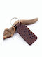 Handmade Leather Keychain Southern Cross Constellation Brown Leather Southern Cross