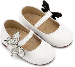 Babywalker Баптистки Кожени Балерини Бели