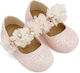 Babywalker Pink Baptism Leather Pumps