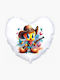 Heart Pillow Dimension 41x39cm Tweety White