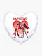 Heart Pillow 41x39cm Huntrix White
