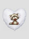 Pillow Size 41x39cm Cute Animal White