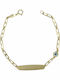 Kontopoulos Women's Bracelet Id with design Eye made of Gold 14K
