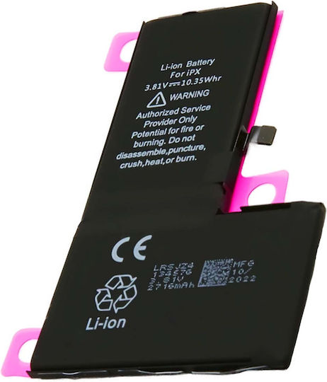 Резервна Батерия iPhone X Li-polymer 3.81v 2716mAh 10.3Wh Черна