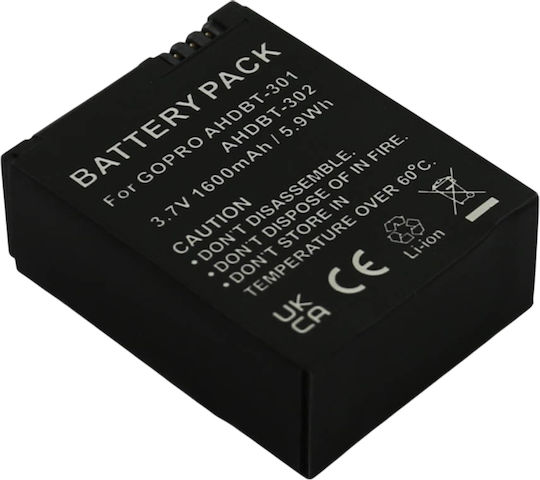 Avizar Compatible Battery Gopro Hero3 Li-ion 3.7v 800mah 2.96 Wh Black