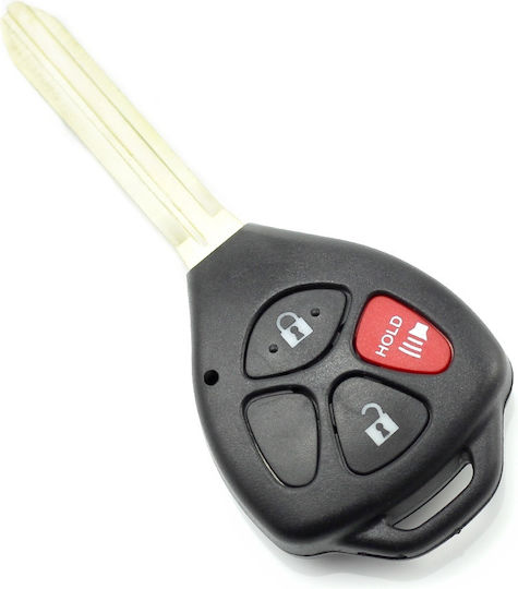 Toyota Autoschlüssel Schutzhülle 2+1 Tasten Rote Panik-Taste Ohne Logo