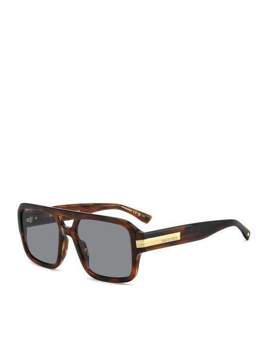 Dsquared2 Unisex Sunglasses With Brown Horn-Rim...