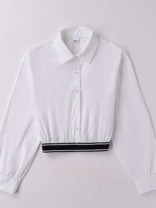 Kids Shirt Long Sleeve White