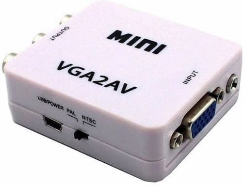 Tipa Μετατροπέας VGA / RCA / mini USB male σε VGA / RCA / mini USB female Λευκό 1τμχ