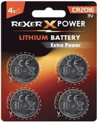 Rexer Μπαταρίες Λιθίου CR2016 3V 4τμχ Rexer Μπαταρίες Λιθίου CR2016 3V 4τμχ