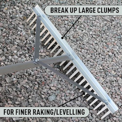 Aluminum Rake 24 Teeth Τσουγκράνα Χώματος με Κοντάρι