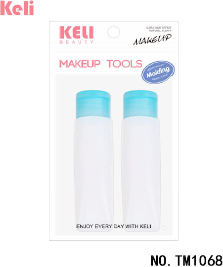 Keli Beauty Travel Bottles Σετ 2τμχ Μπλε – Μπουκαλάκια Ταξιδιού Σιλικόνης Καλλυντικά & Υγρά