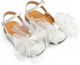 Babywalker Christening Leather Pumps Ecru