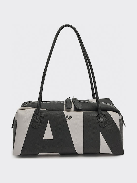 Silhouette Baguette Große Ea Logo Damenhandtasche Schulter Beiges
