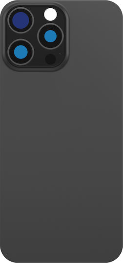 Avizar Replacement Back Cover Iphone 16 Pro Max Integrated Adhesive Black
