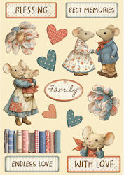 Wooden Decorative Sticks A5 Stamperia Family