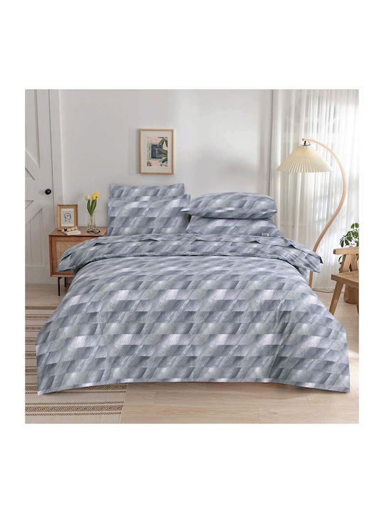 Casa Colori Duvet Cover Cotton Double 200x240 G...