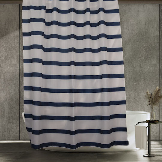 Epavlis Homeware Fabric Shower Curtain 180x180cm Stripe