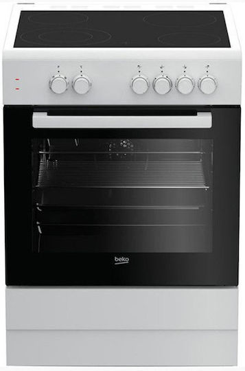 Beko Cooker 72lt with Ceramic Hobs W60cm. White