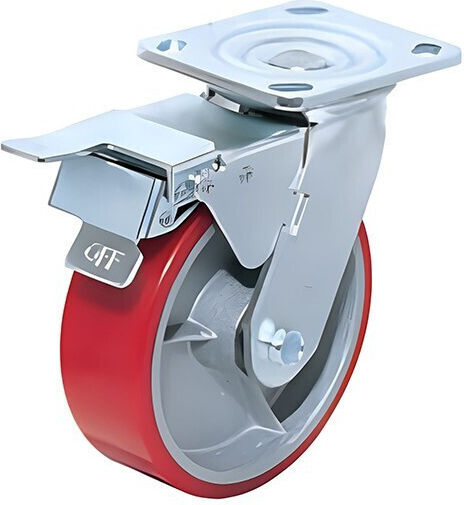 Agroequip 000138020001 Въртящо Полиуретаново Колело със Спирачка 150мм