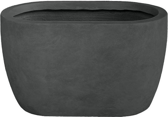 Marhome Ζαρντινιέρα Τσιμεντένια Μαύρο 78x46x44εκ.