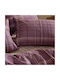 White Fabric Ciel Kissenbezug-Set mit Umschlagumschlag Purple 50x70cm.