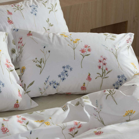 White Fabric Brise Kissenbezug-Set mit Umschlagumschlag White 50x70cm.