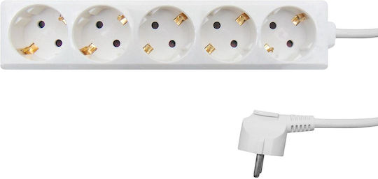 Power Strip with Surge Protection 5 Positions with Cable 5m 5pcs