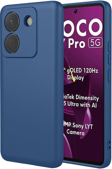 Back Cover Σιλικόνης Navy Μπλε (Poco M7 Pro)