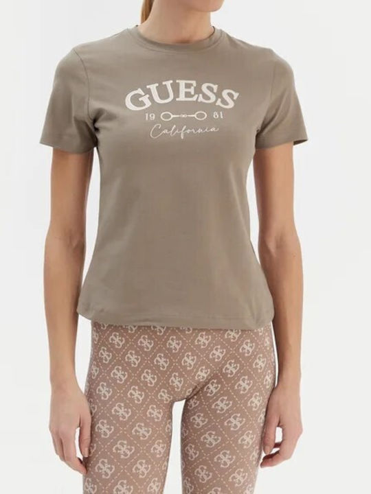 Guess Women's T-shirt Khaki