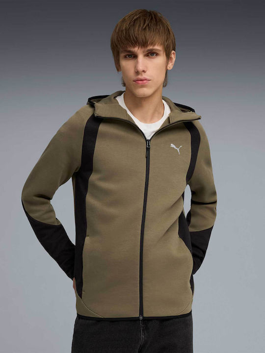 PUMA Φούτερ με Κουκούλα Green