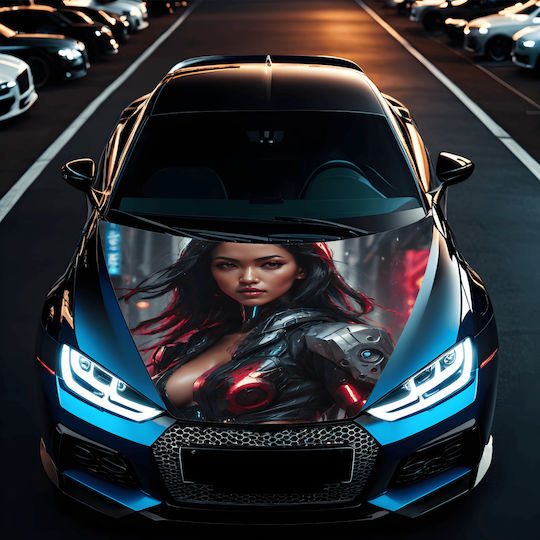 Folie Capotă Auto Hood Art Rezistentă La Intemperii Mărime L 180 X 130cm Cod Avx-capota-001l