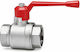 Ball Valve Full Flow Strong F-F 3/4 Steel Red Handle