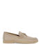Leather Women's Loafers in Brown Color