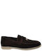 Leather Women's Loafers in Brown Color