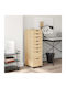 Schublade Büro Transparent Varnish 34x39x103cm