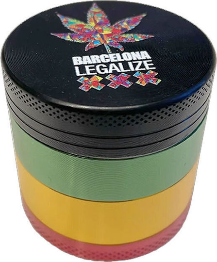 Мелачка Трифтис Алуминиев 40мм Barcelona Legalize 4 Части