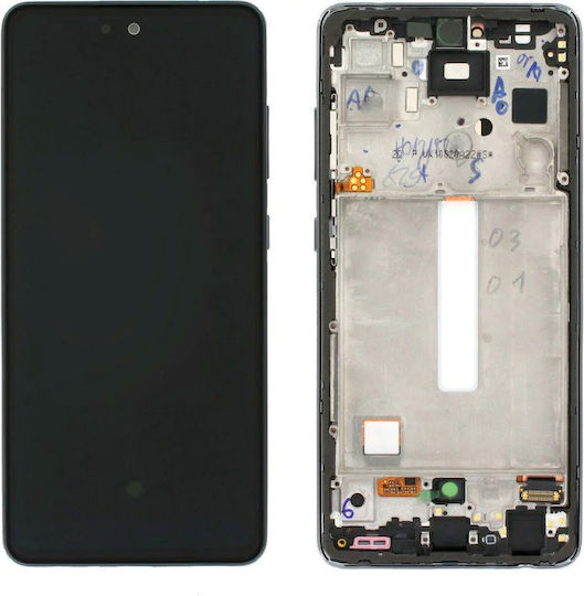 Oled Screen Touch Mechanism Frame Samsung Galaxy A52 4g Galaxy A52 5g Awesome Black A525/a526b