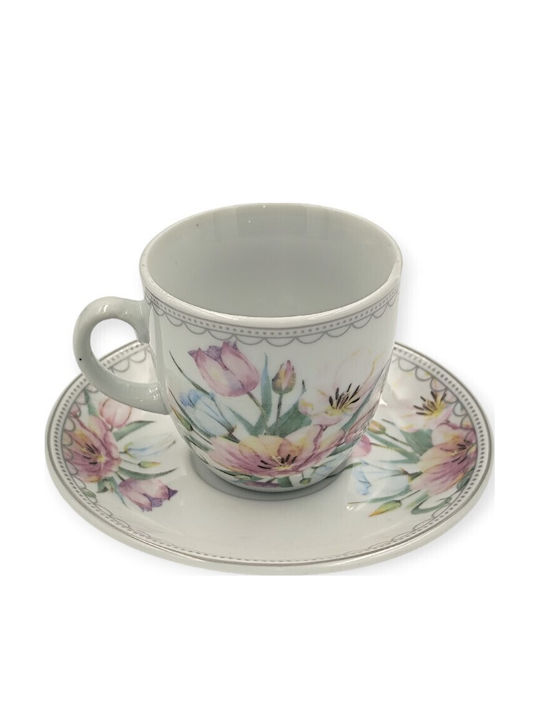 Bohemia House Set Tassen Kaffee aus Porzellan Braun 6Stück