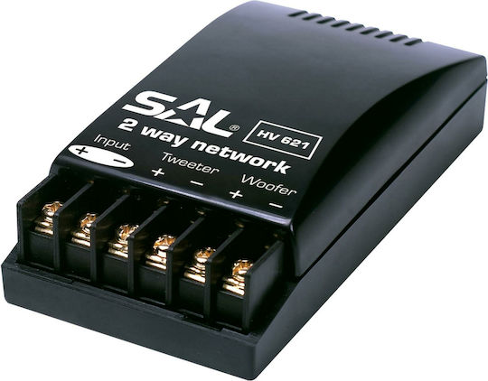 2-Wege-Frequenzfilter 4 Ohm 200W in schwarzem Kunststoffgehäuse