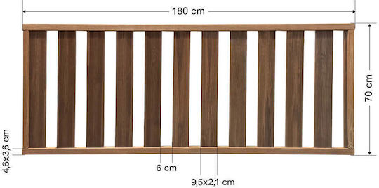 Holz Zäun Kliestyp 180x70cm