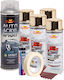 Kit complet de vopsire pentru reparații jante în culoare aurie metalică V4